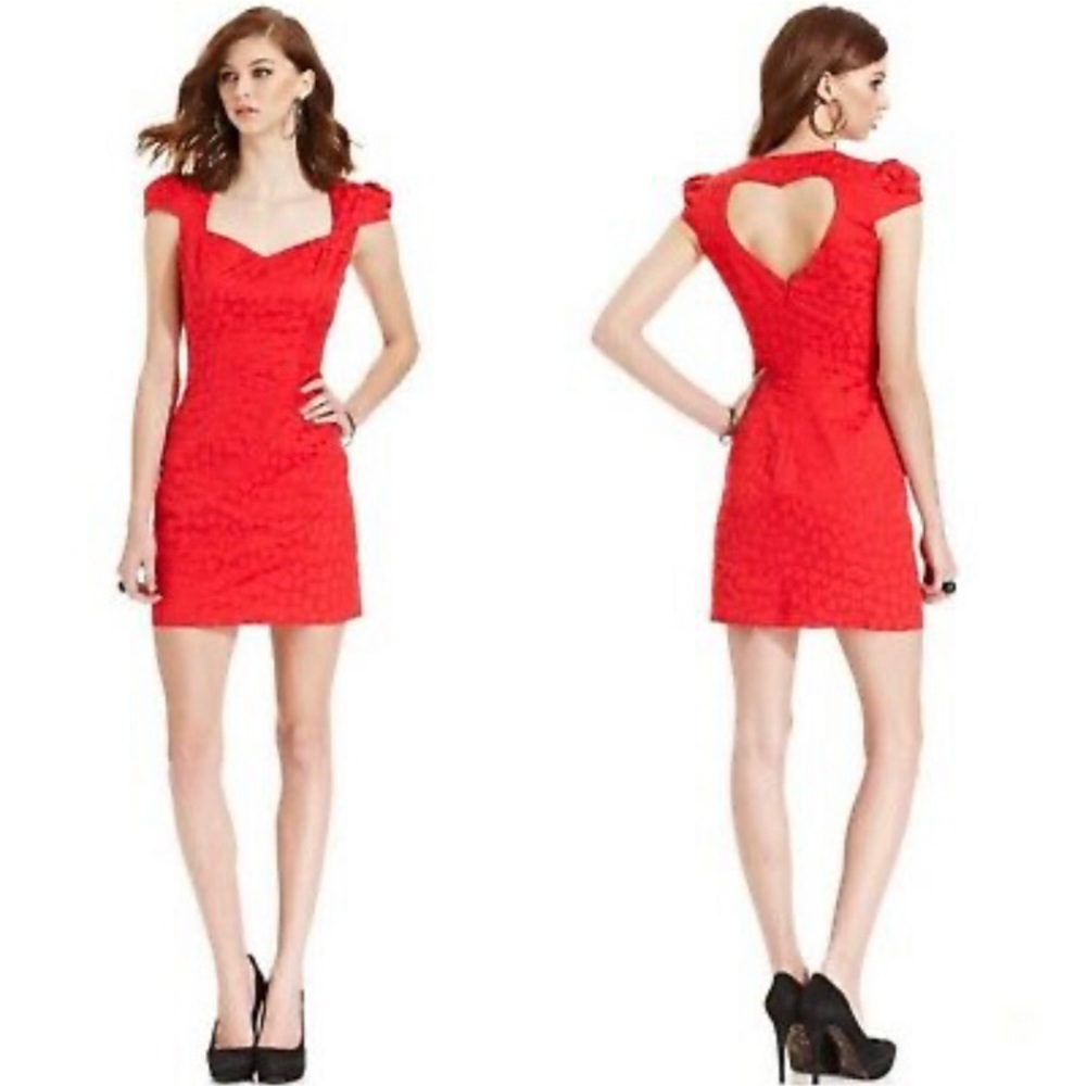 Guess Red Heart Dress